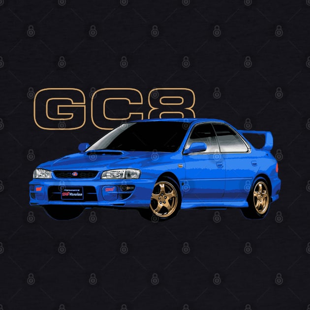 WRX STI GC8 Version 5 rally blue by cowtown_cowboy